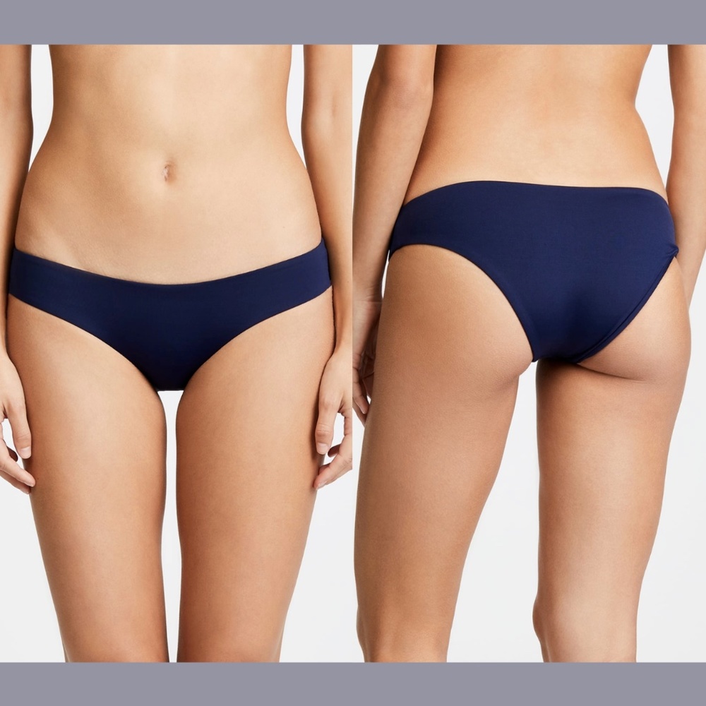 NEW L Space Sandy Classic Low-Rise Bikini Bottoms in Blue [ XS‎ ]